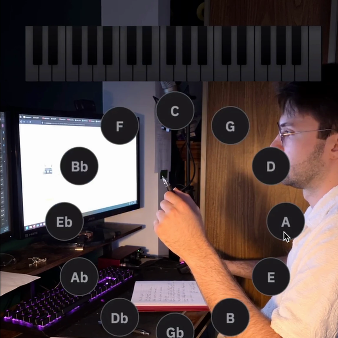ChordViz overlaid on camera footage